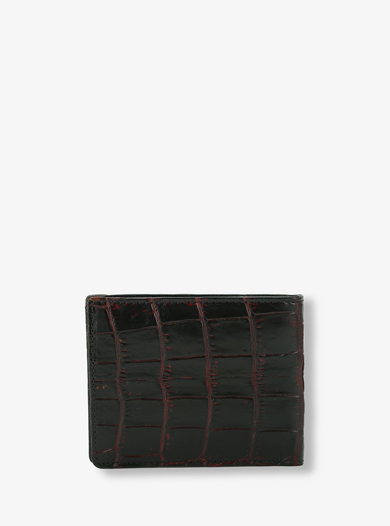 Alohaleather Bifold Black Wallet In Alligator Leather - Image 2