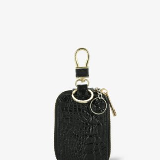 Key Chain Wallet in Black Alligator Leather
