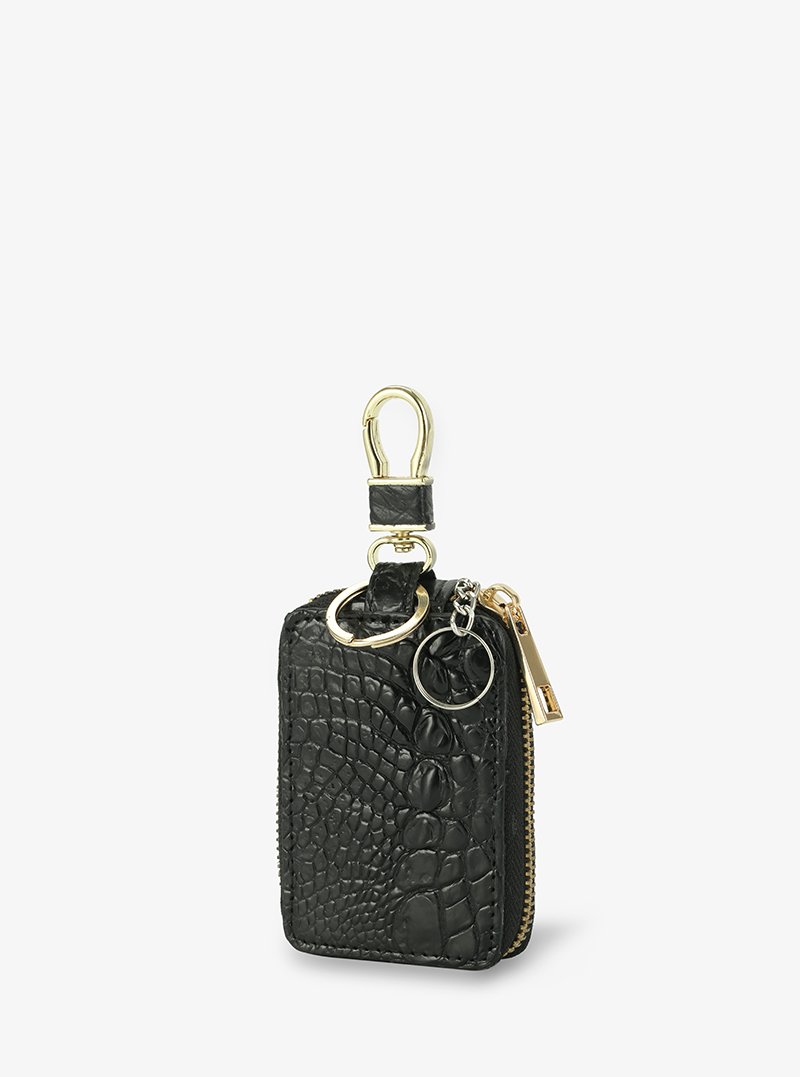 Alohaleather Key Chain Wallet in Black Alligator Leather - Image 2