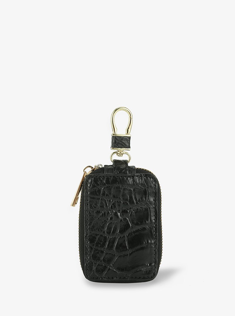 Alohaleather Key Chain Wallet in Black Alligator Leather - Image 3