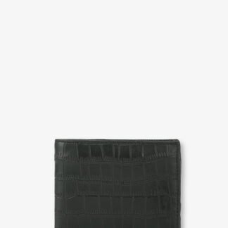 Alohaleather Bifold Wallet in Black Alligator Pattern Leather