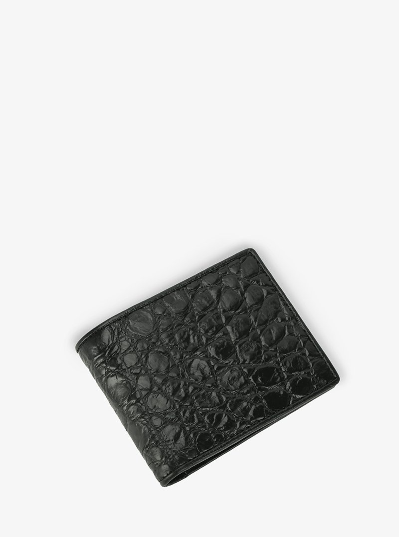 Alohaleather Bifold Black Wallet In Alligator Leather - Image 6