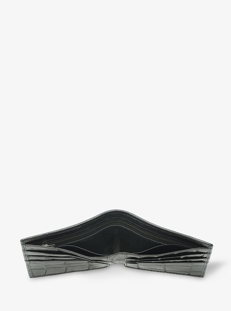 Alohaleather Bifold Black Wallet In Alligator Leather - Image 4