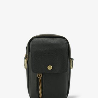 Mini Bag In Black Full Grain Leather
