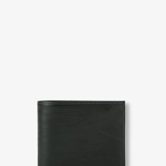 Bifold Wallet In Alohaleather Black Wood Pattern Leather