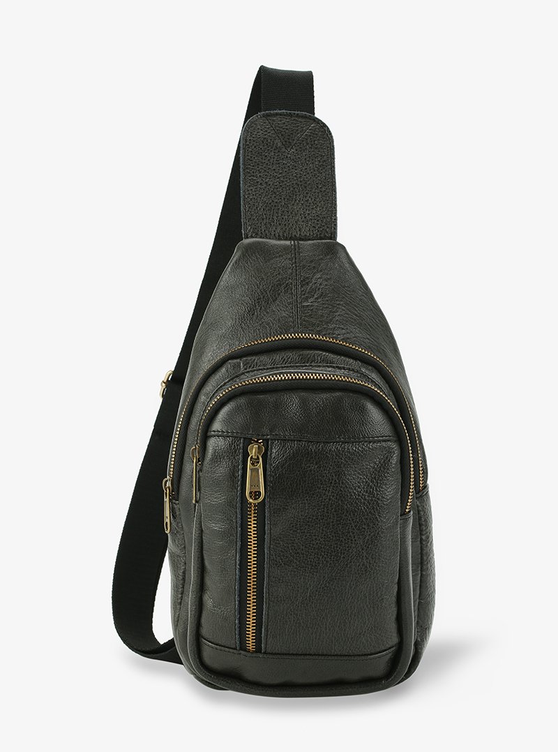 Alohaleather Mini Cross Body Cling Bag In Black Genuine Leather - Image 2