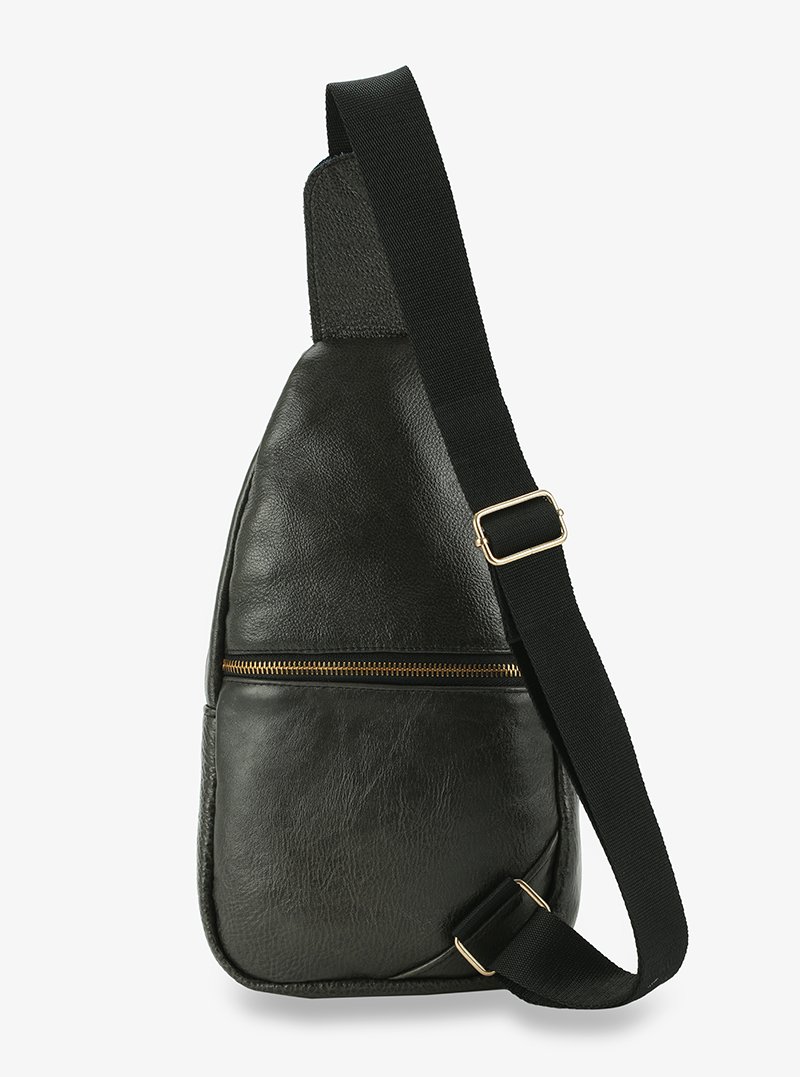 Alohaleather Mini Cross Body Cling Bag In Black Genuine Leather - Image 4