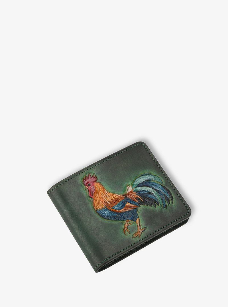 Alohaleather Handmade Wallet With Hawaiian Rooster - Image 3