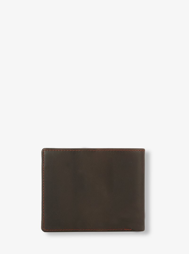 Alohaleather Bifold Wallet In Vintage Dark Brown Leather - Image 2
