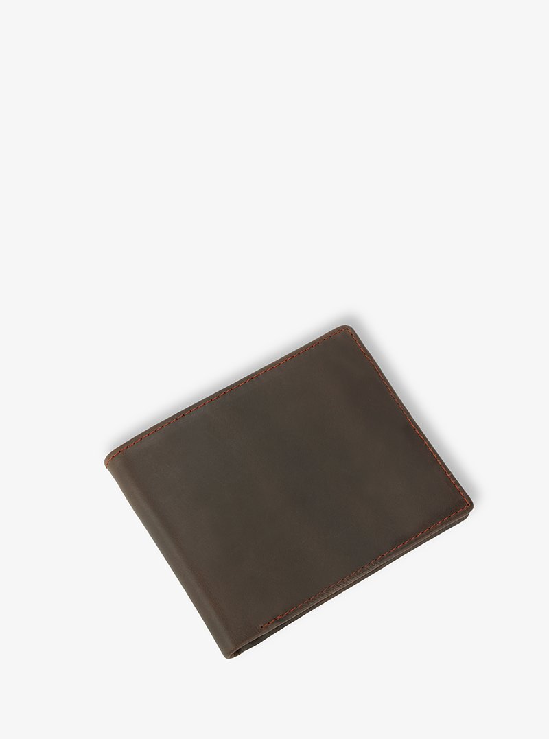 Alohaleather Bifold Wallet In Vintage Dark Brown Leather - Image 3