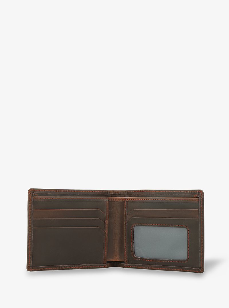 Alohaleather Bifold Wallet In Vintage Dark Brown Leather - Image 4