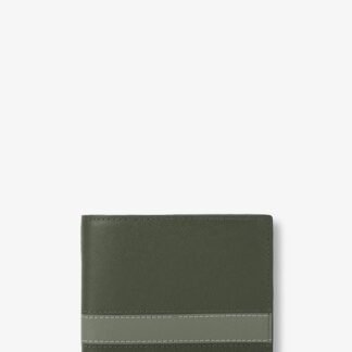 Bifold Wallet In AlohaLeather Green Taiga With Stripe