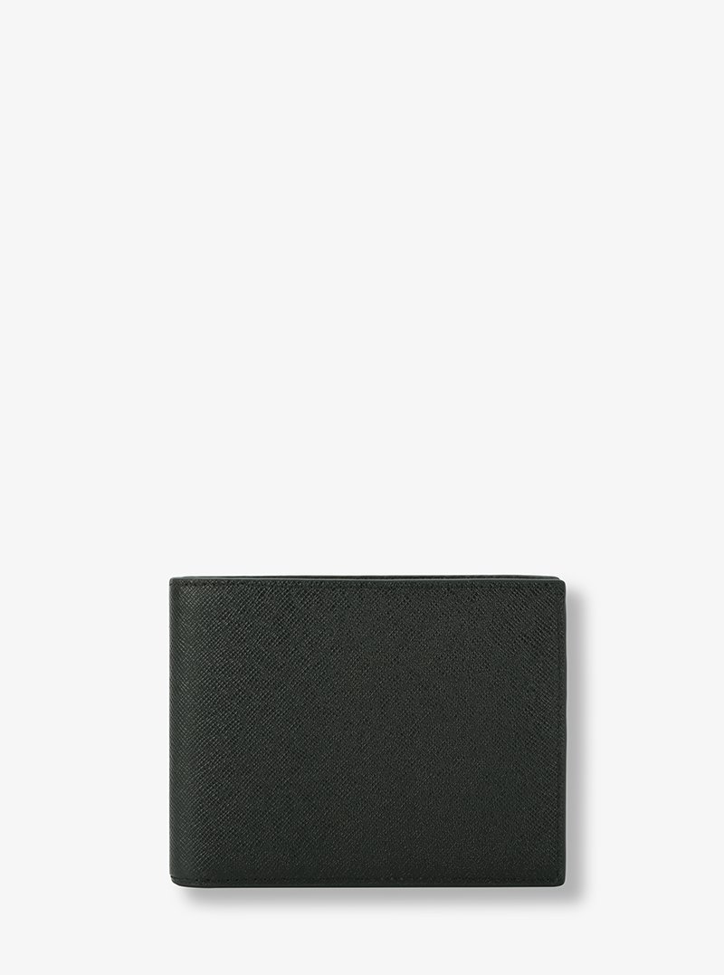 Bifold Wallet In Alohaleather Black Gray Taiga Leather