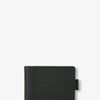 Bifold Wallet In Black Taiga Leather