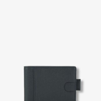Bifold Wallet In Blue Black Taiga Leather