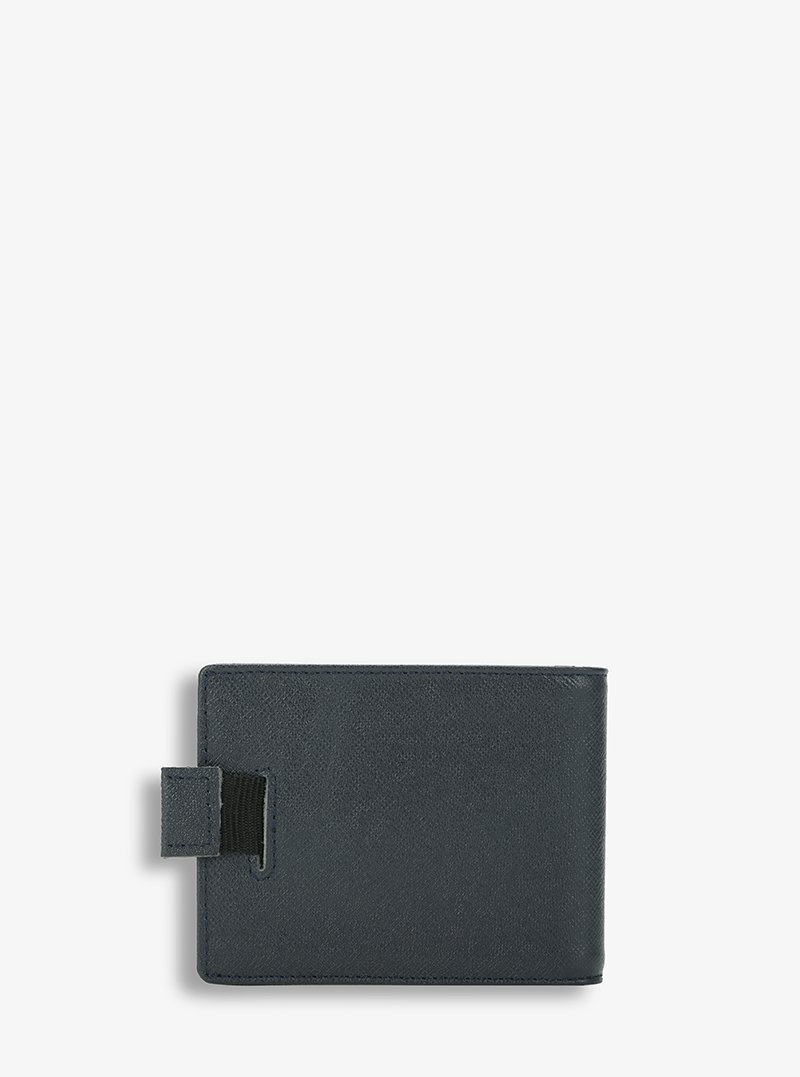 Alohaleather Bifold Wallet In Blue Black Taiga Leather - Image 2