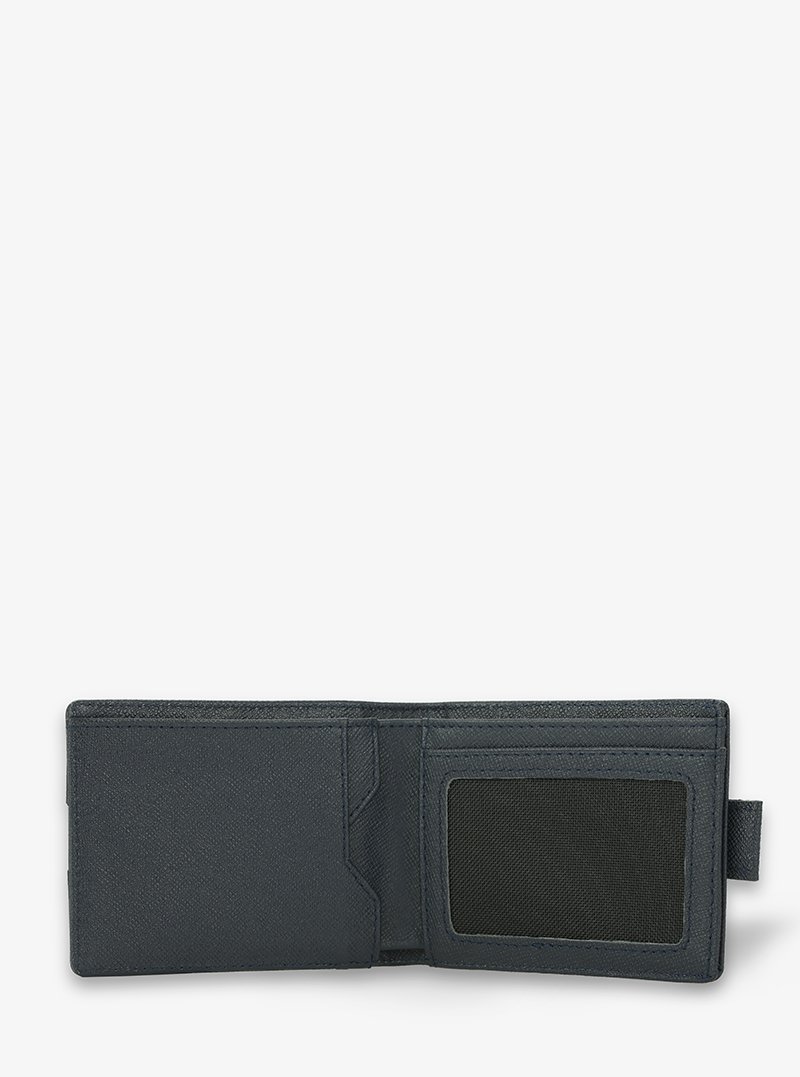 Alohaleather Bifold Wallet In Blue Black Taiga Leather - Image 3