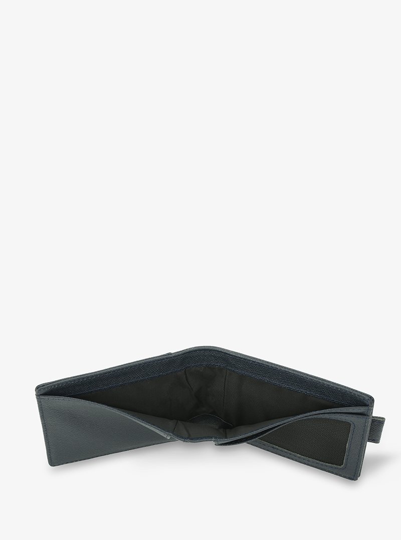 Alohaleather Bifold Wallet In Blue Black Taiga Leather - Image 4