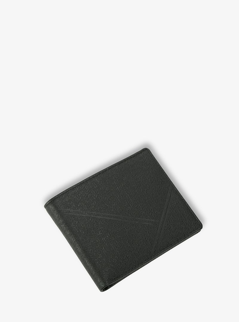 Alohaleather Bifold Wallet In Black Taiga Y Stripe - Image 2
