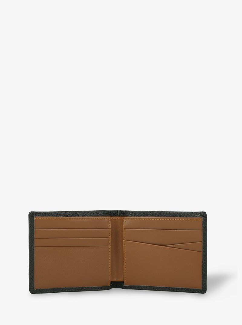 Alohaleather Bifold Wallet In Black Taiga Y Stripe - Image 3