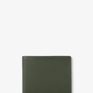 Bifold Wallet In Green AlohaLeather Taiga Y Stripe