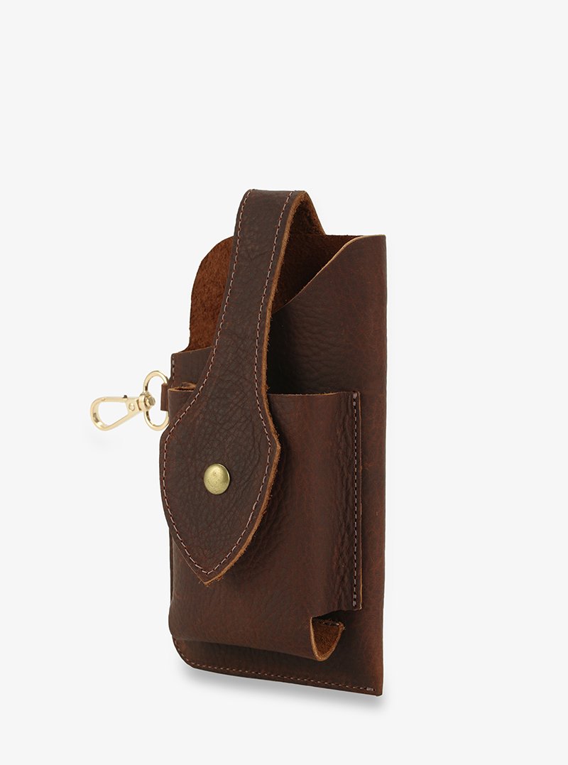 Alohaleather Mini Belt Wallet In Vintage Dark Brown Full Grain Leather - Image 2