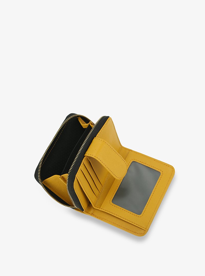 Alohaleather Box Stand Wallet In Yellow Epsom Leather - Image 3
