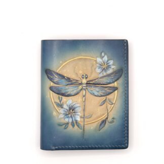 Alohaleather Hand-Carved Leather Wallet – Celestial Dragonfly Design