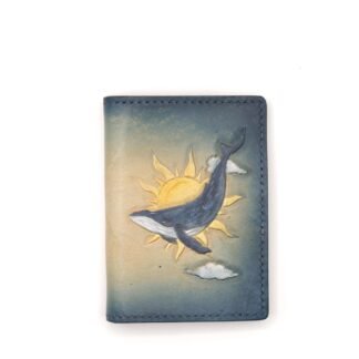 Alohaleather Hand-Carved Leather Wallet – Blue Whale Unique Wallet