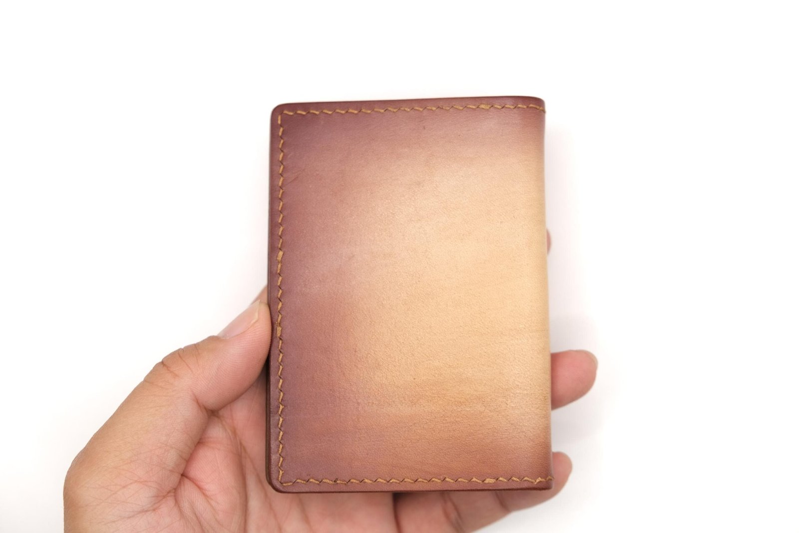 Mini Leather Wallet with Hand-Carved Hamster and Cherry – Handmade Adorable Gift - Image 8