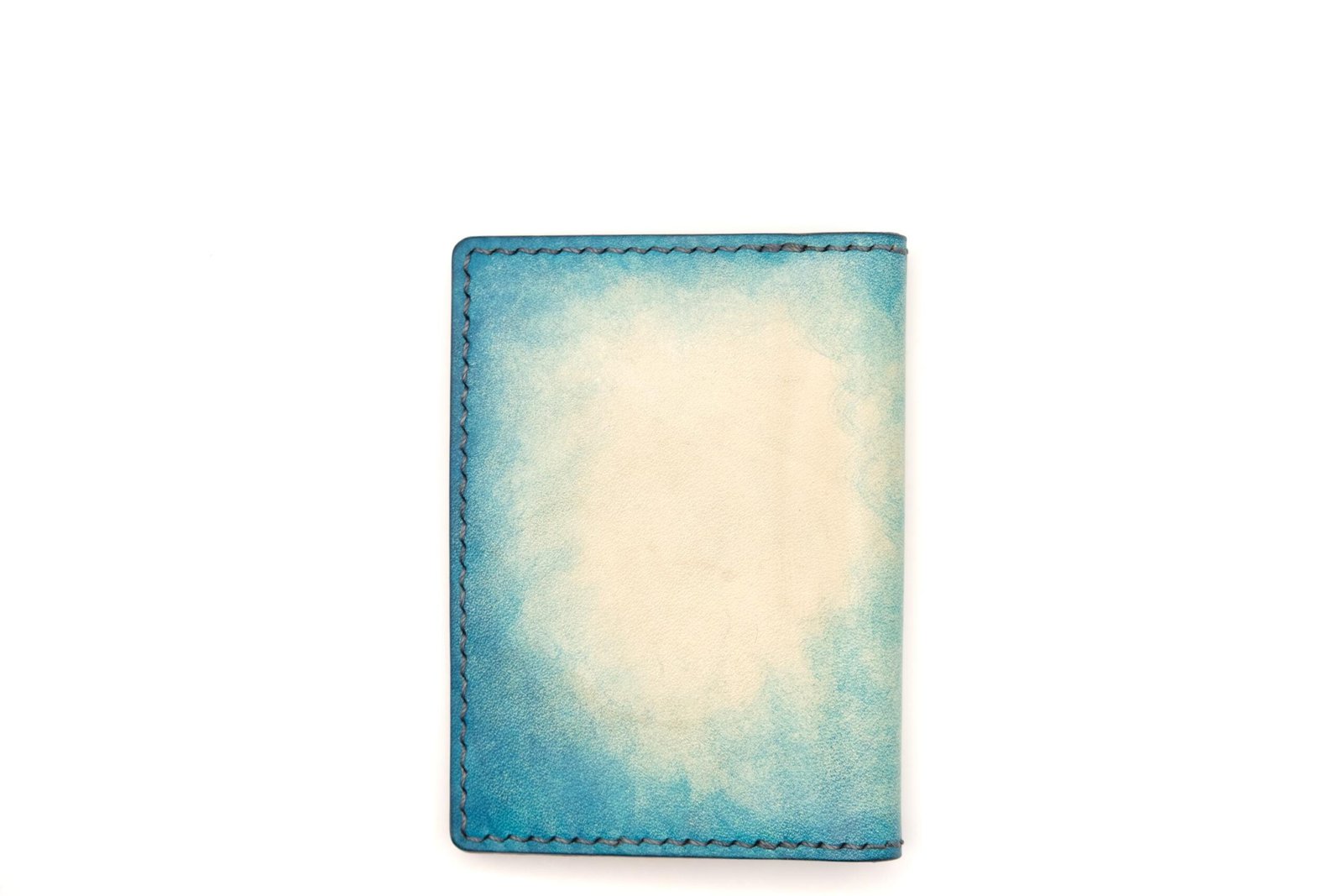 Mini Leather Wallet with Hand-Carved Whale & Roses – Ocean Floral Wallet, Blue Whale Gift - Image 5
