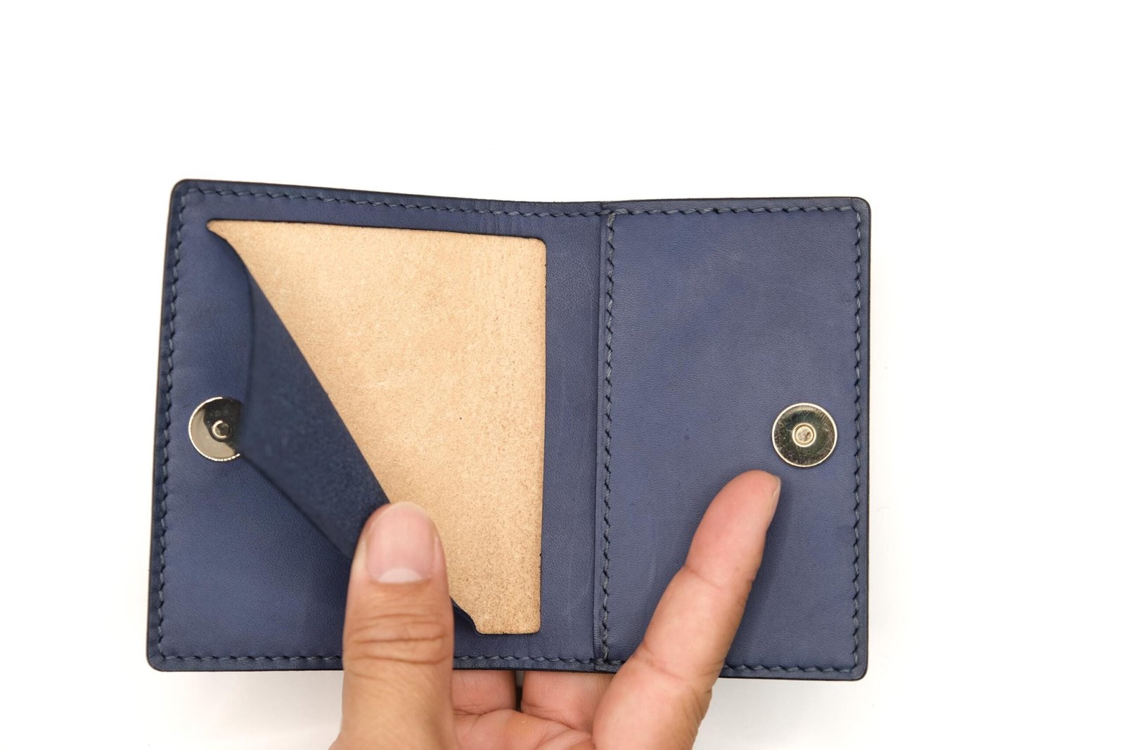 Mini Leather Wallet with Hand-Carved Whale – Blue Ocean Slim Wallet, Gift for Ocean Lovers - Image 10