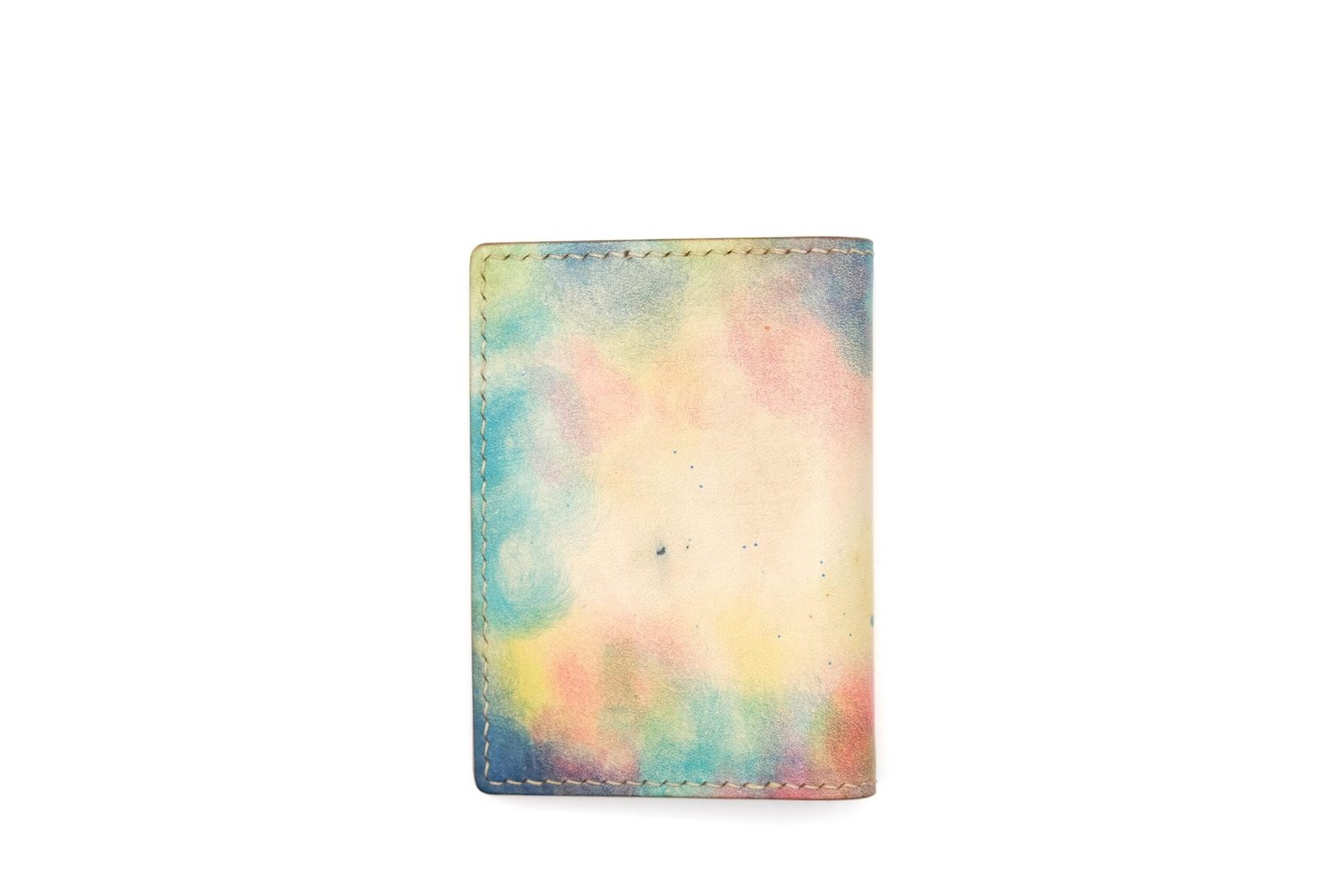 Mini Leather Wallet with Hand-Carved Sea Turtle & Rainbow – Turtle Wallet, Leather Unique Gift - Image 5