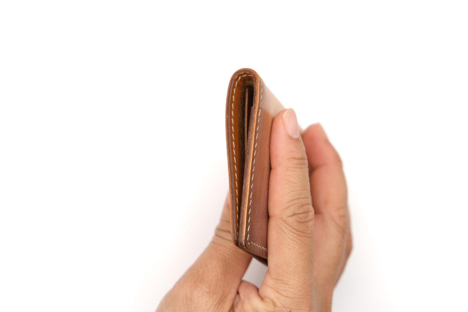 Mini Leather Wallet with Hand-Carved Songbird on Branch – Handmade Leather Wallet, Leather Wallet Gift - Image 9