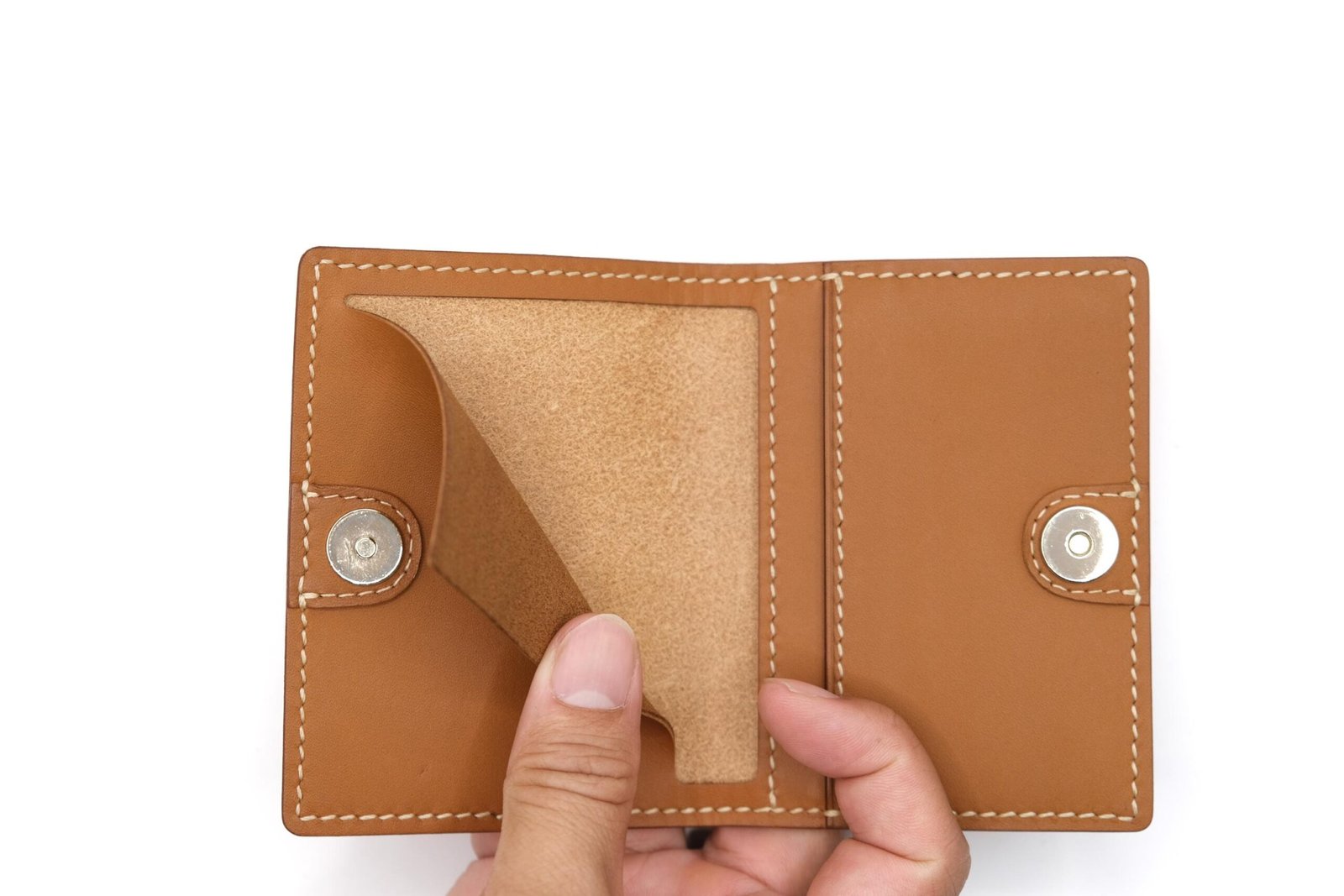 Mini Leather Wallet with Hand-Carved Bunny – Handmade Minimalist Wallet, Cute Bunny Gift - Image 9