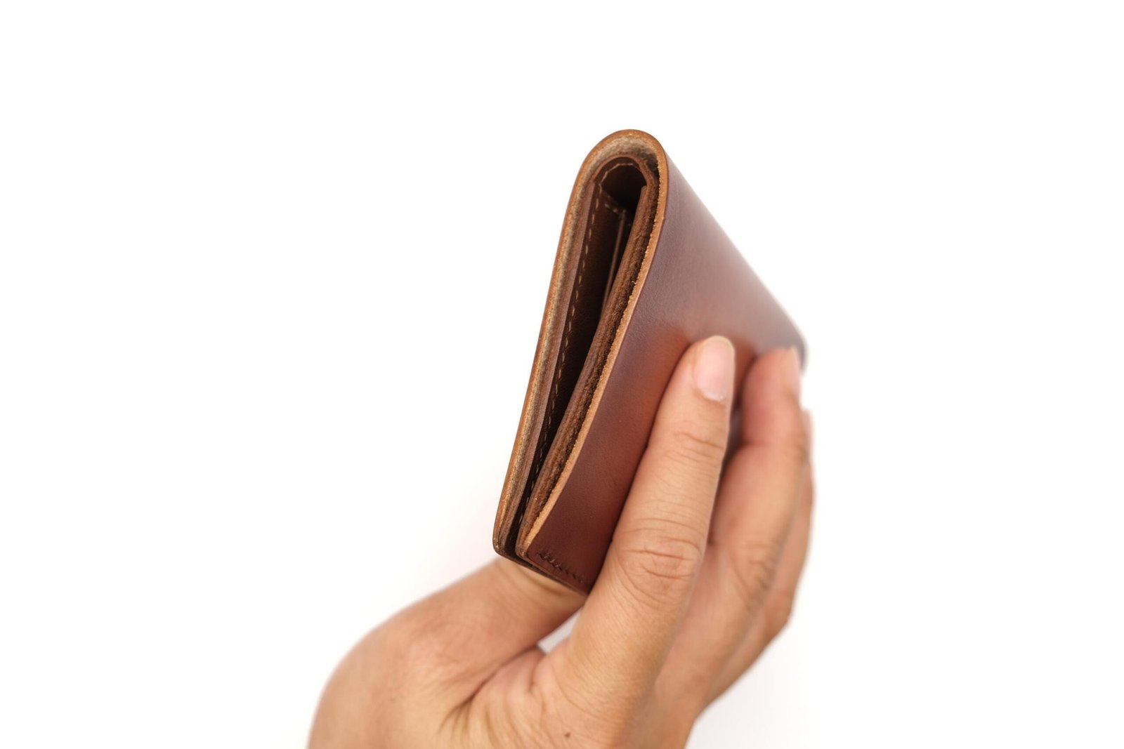 Vertical Bifold Leather Wallet with Grim Reaper Skull – Gothic Wallet – Gift for Him – Skull Art Wallet - Image 2