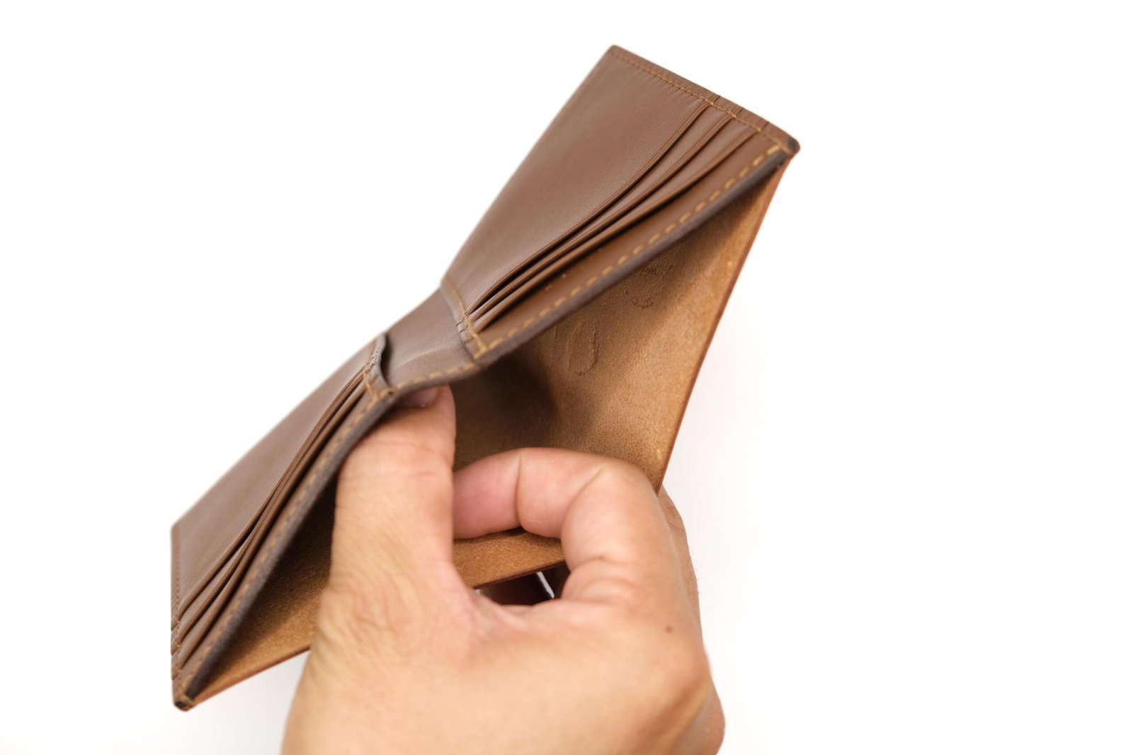 Tall Bifold Leather Wallet with Hand-Carved Squirrel Design - Image 2