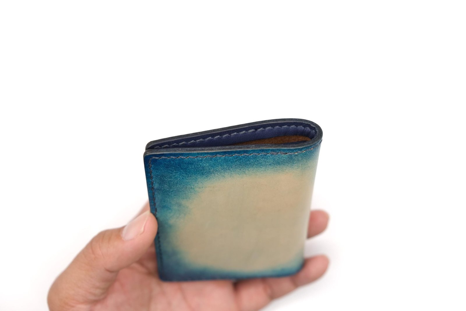 Hand-Carved Whale Mini Leather Wallet – Ocean Lover Gift, Handmade Slim Wallet, Whale Wallet - Image 6