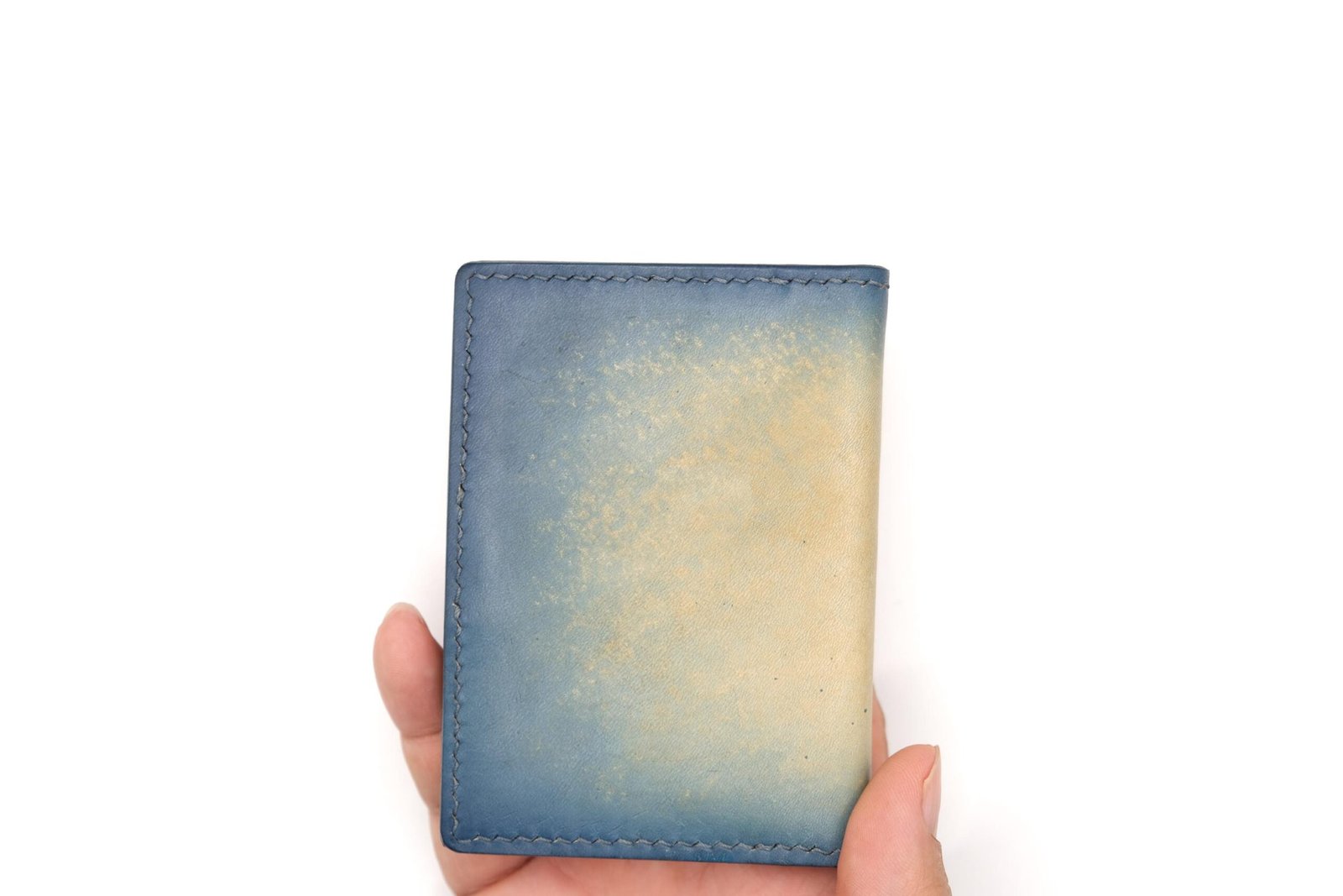 Mini Leather Wallet with Hand-Carved Whale & Moon – Ocean-Inspired Leather Wallet, Dreamy Sky Marine Art - Image 9