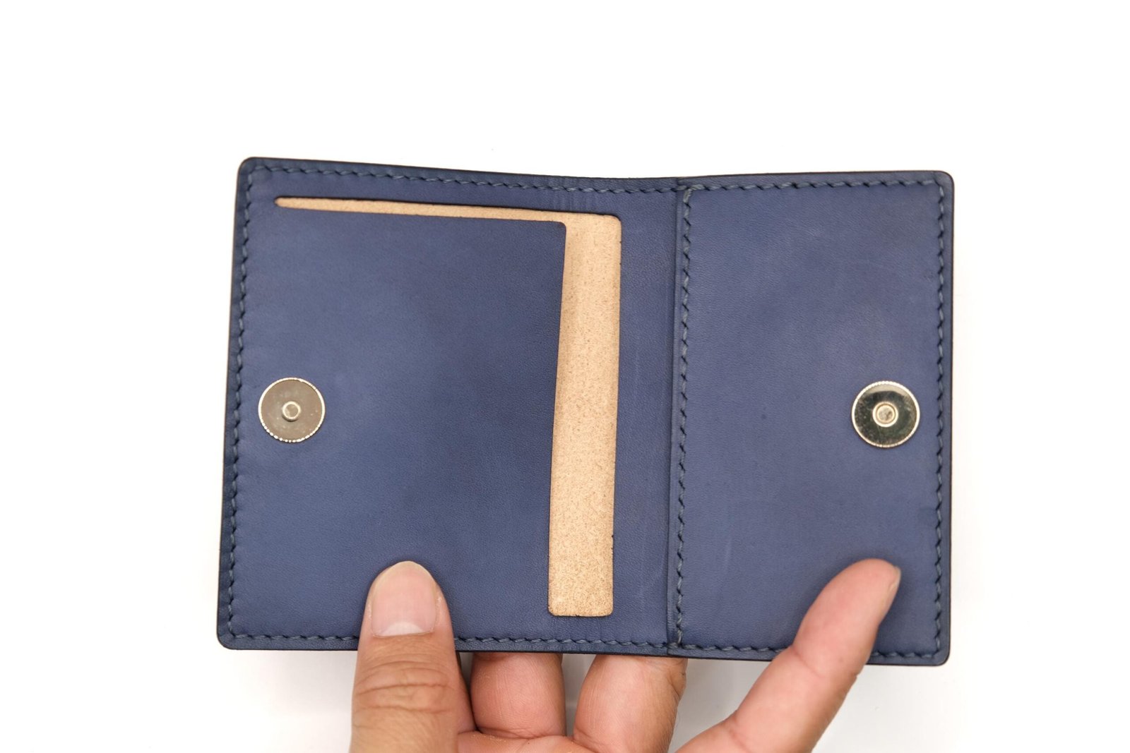 Mini Leather Wallet with Hand-Carved Whale – Blue Ocean Slim Wallet, Gift for Ocean Lovers - Image 9