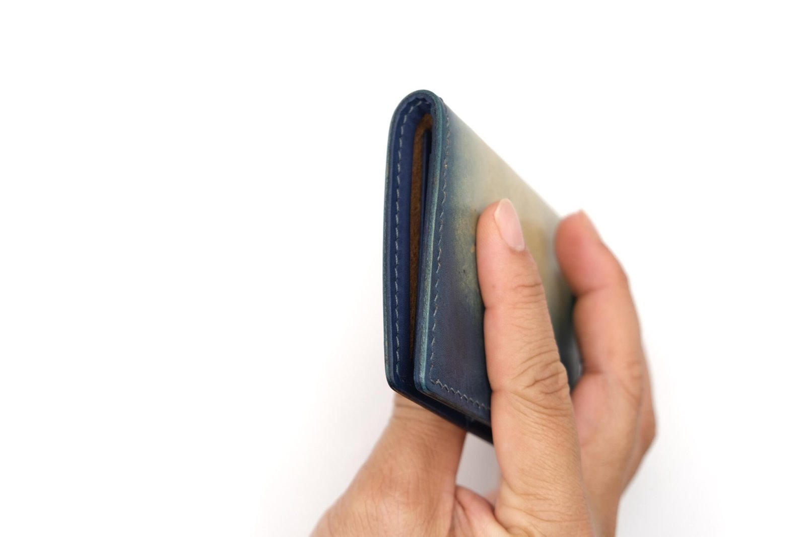 Mini Leather Wallet with Hand-Carved Whale and Compass Design – Ocean Theme Handmade Wallet - Unique Gift for Men Women - Image 7