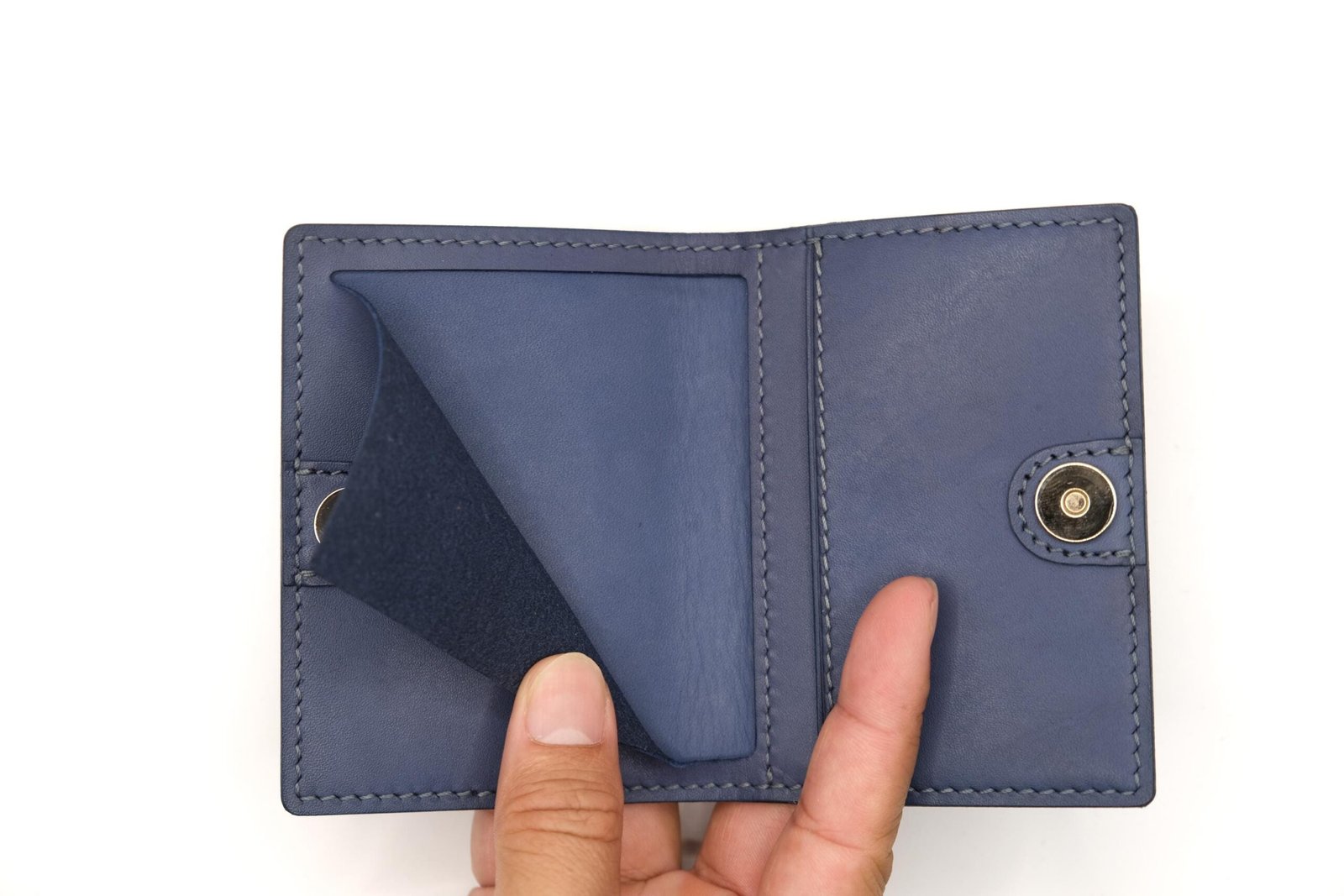 Mini Leather Wallet with Hand-Carved Eagle – Handmade Leather Wallet, USA Gift for Him - Image 10