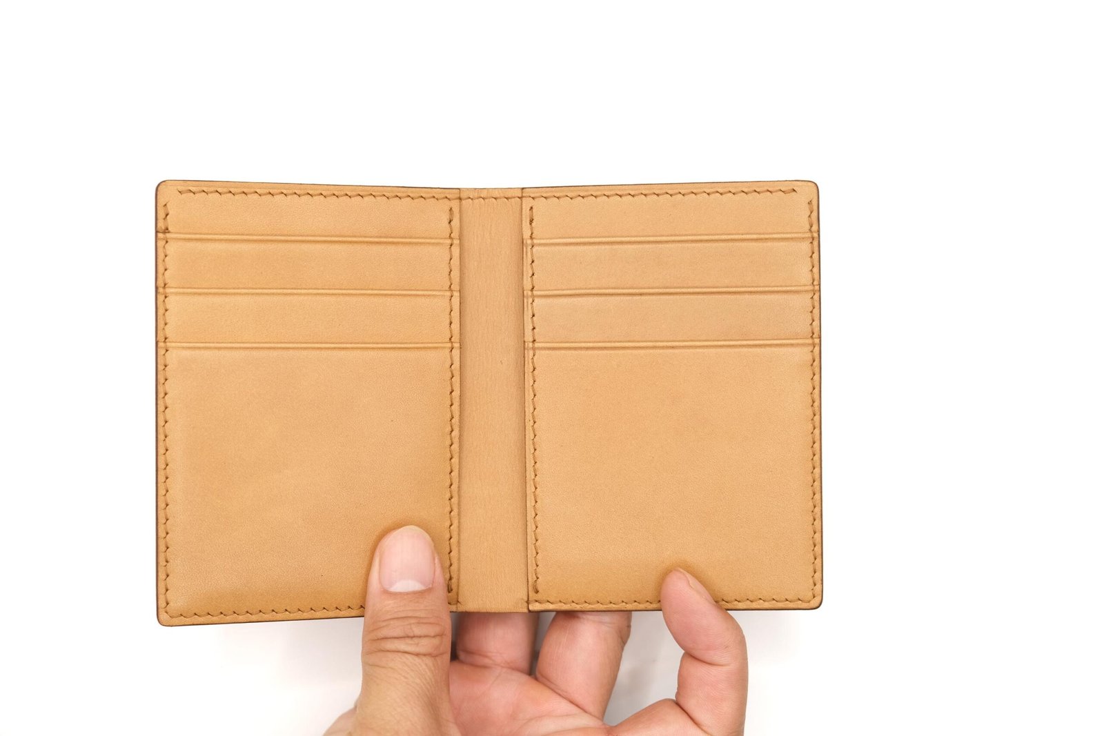 Tall Bifold Leather Wallet with Hibiscus Flowers – Hand-Carved Hawaiian Wallet – Aloha Wallet - Image 2