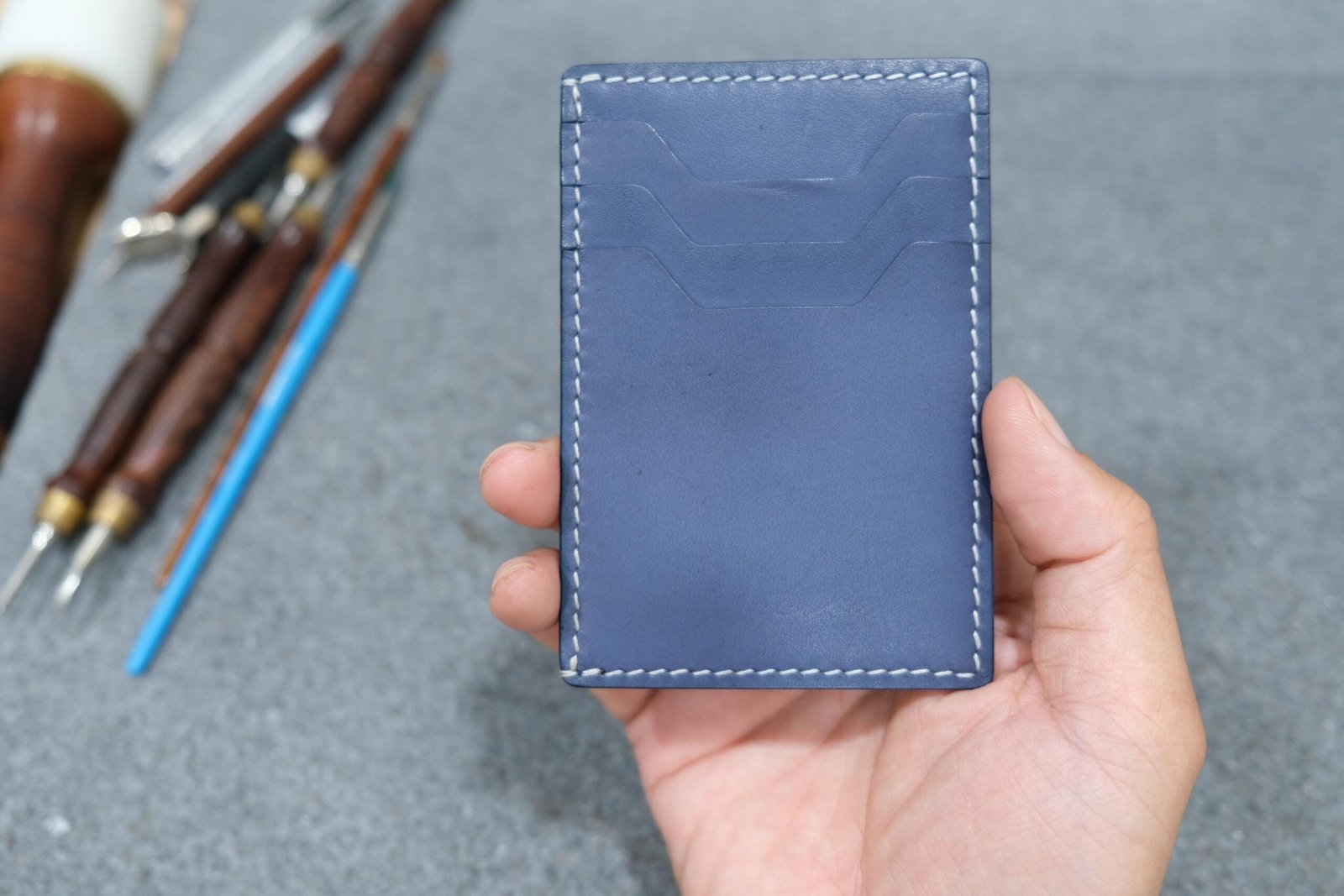 Hand-Carved Sea Turtle Leather Card Holder with Rainbow – Colorful Ocean Wallet, Hawaii Gift for Her or Him - Image 5