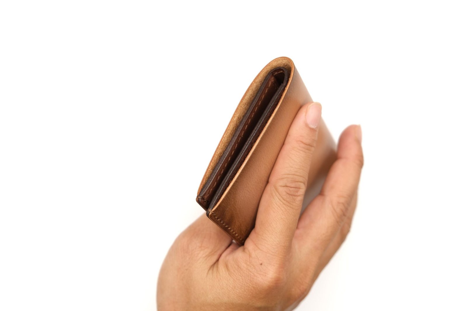 Tall Bifold Leather Wallet with Hand-Carved Japanese Oni Mask – Samurai Demon – Unique Wallet - Image 2