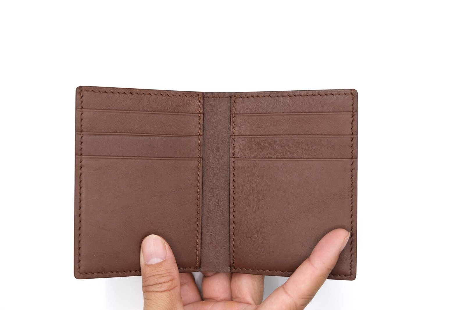 Tall Bifold Leather Wallet with Hand-Carved Japanese Oni Mask – Samurai Demon – Unique Wallet - Image 7