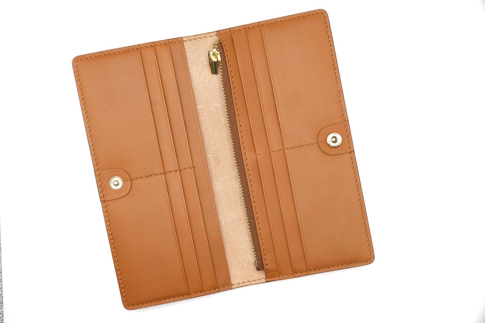 Hand-Tooled Leather Long Wallet with Orange Lily – Botanical Leather Clutch – Handmade Nature Gift for Her - Image 6