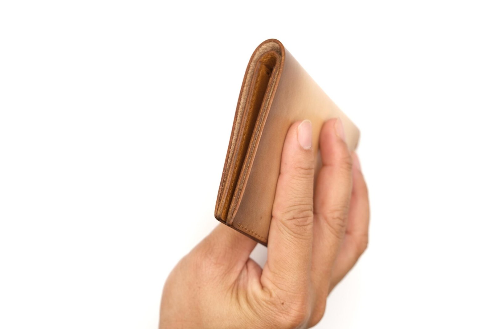 Tall Bifold Leather Wallet with Hand-Carved Lotus Flower – Floral Leather Wallet – Handmade Women’s Wallet - Image 8